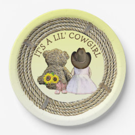 Lilの女性のカーボーイBaby Shower ペーパープレート