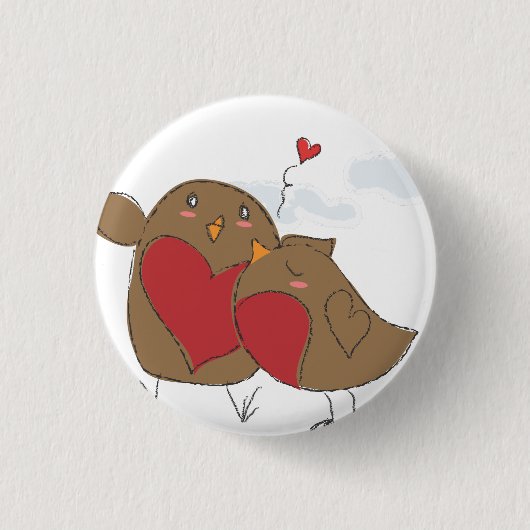 Lilの小鳥のキス 缶バッジ (正面)