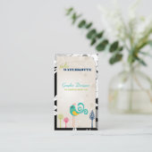 Lilの小鳥のグラフィック・デザインの名刺 名刺 (スタンド正面)