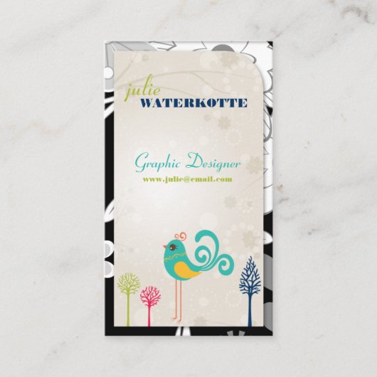 Lilの小鳥のグラフィック・デザインの名刺 名刺 (正面)