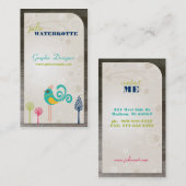 Lilの小鳥のグラフィック・デザインの名刺 名刺 (正面/裏面)