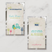 Lilの小鳥のグラフィック・デザインの名刺 名刺 (正面/裏面)