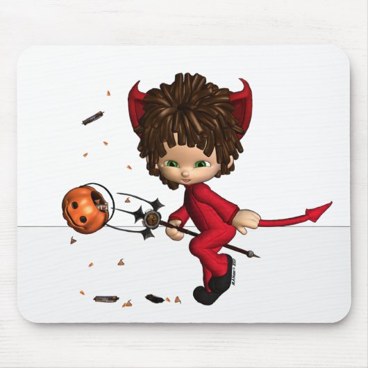 lilの悪魔のハロウィンのマウスパッド マウスパッド (正面)