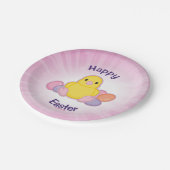 Lilの春のひよこパターン ペーパープレート (アングル)