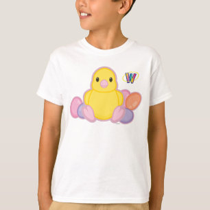 Lilの春のひよこパターン Tシャツ