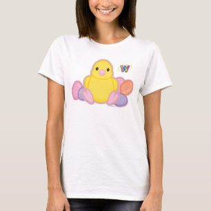Lilの春のひよこパターン Tシャツ