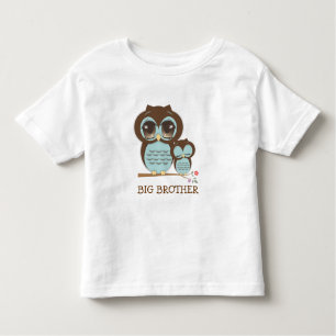 Lilの眠いベビーBroを持つかわいいお兄さんのフクロウ トドラーTシャツ