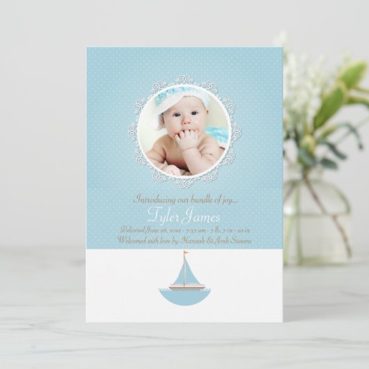 Lilの船員の写真の誕生の発表 案内状 (スタンド正面)