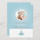 Lilの船員の写真の誕生の発表 案内状 (正面/裏面)