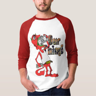 Lilの赤い悪魔の野球のティー Tシャツ