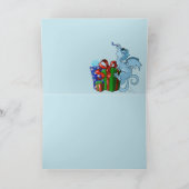 lilの雪片のDragon~Merryのクリスマスのホリデーカード シーズンカード (内部)