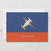 Lilの飛行士の飛行機のベビーシャワー招待状 招待状 (裏面)