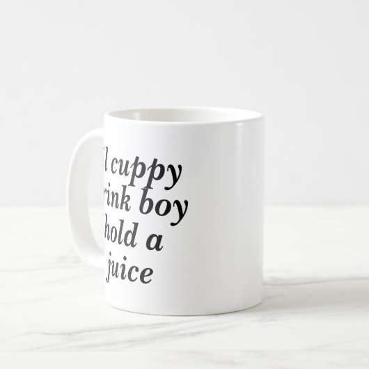 lilのcuppy飲み物の男の子の把握ジュースのマグ コーヒーマグカップ (正面左)