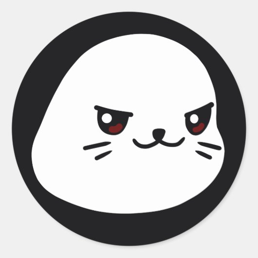 Lilは可愛いが危険なステッカー(BB) ラウンドシール (正面)