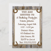 Lil'カウボーイとテディベアの最初の誕生日パーティー 招待状 (裏面)