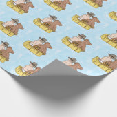 Lil'カウボーイとテディベア赤ちゃんシャワー ラッピングペーパー (角)