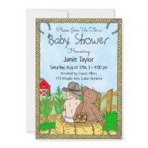 Lil'カウボーイとTeddy Bear Boy's Baby Shower