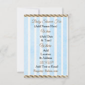 Lil'カウボーイカントリーとウェスタンベビーシャワー 招待状 (裏面)