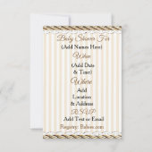 Lil'カウボーイカントリーとウェスタンベビーシャワー 招待状 (裏面)