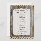 Lil'カウボーイカントリーとウェスタンベビーシャワー 招待状 (裏面)