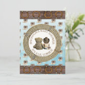 Lil'カウボーイカントリーとウェスタンベビーシャワー 招待状 (スタンド正面)