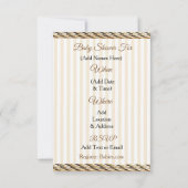 Lil'カウボーイカントリーとウェスタンベビーシャワー 招待状 (裏面)