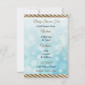 Lil'カウボーイカントリーとウェスタンベビーシャワー 招待状 (裏面)