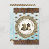 Lil'カウボーイカントリーとウェスタンベビーシャワー 招待状 (正面/裏面)