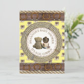 Lil'カウボーイカントリー素朴とウェスタンベビーシャワー 招待状 (スタンド正面)