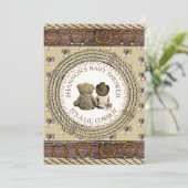 Lil'カウボーイカントリー素朴とウェスタンベビーシャワー 招待状 (スタンド正面)