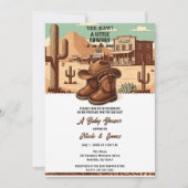 Lilカウボーイカントリー西ブーツ+ハットベビーシャワー 招待状 (正面)