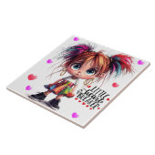 Lilガール予測できなハートブレーカーセラミックタイル タイル (側面)