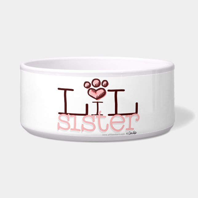 Lilシスターピンクポープリント ボウル (正面)