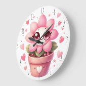 Lil'フラワーウォールクロック ラージ壁時計 (傾斜)