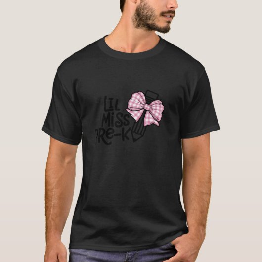 LiLプレK恋しく思新学期女子コケット弓F Tシャツ (正面)