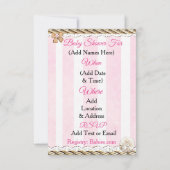 Lil'女性のカーボーイガールカントリーとウェスタンベビーシャワー 招待状 (裏面)