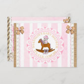 Lil'女性のカーボーイガールカントリーとウェスタンベビーシャワー 招待状 (正面/裏面)