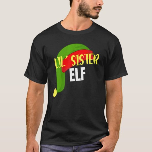 Lil姉妹小妖精や小人マッチングファミリーグループクリスマスパー Tシャツ (正面)
