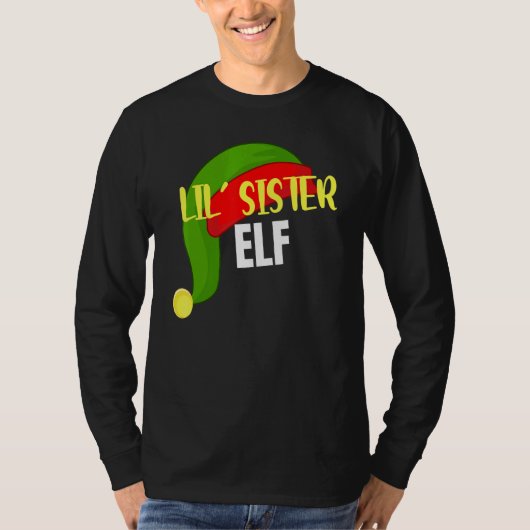 Lil姉妹小妖精や小人マッチングファミリーグループクリスマスパー Tシャツ (正面)