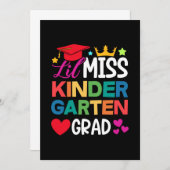 Lil幼稚園恋しく思卒園前期卒業 招待状 (正面/裏面)