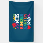 Lil幼稚園恋しく思卒園前期卒業 横断幕 (縦)