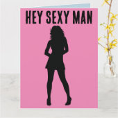 LIL気のあるそぶりをした汚い夫は彼の誕生日ビッグカード カード (黄色い花)