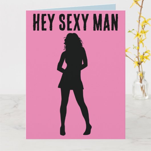 LIL気のあるそぶりをした汚い夫は彼の誕生日ビッグカード カード (黄色い花)