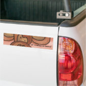 Lil猿船上に! バンパーステッカー (トラック上)