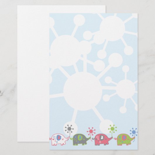 Lil象の文房具 便箋 (正面/裏面)