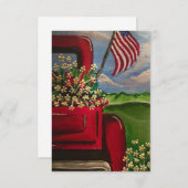 Lil赤トラックAmericana愛国心のノートカード サンキューカード (正面/裏面)