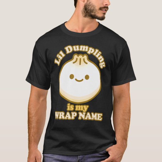 Lil餃子アジア中国のの薄暗い和ジョーク食べ物愛好家 Tシャツ (正面)
