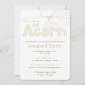 Lil Acorn – 分岐スケッチとレタリング 招待状 (正面)