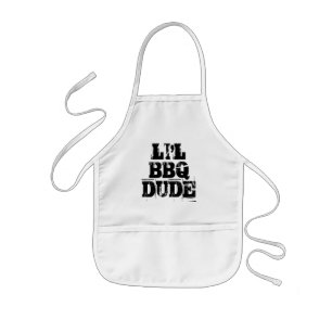 Li'l BBQの男-おもしろいな子供のエプロン 子供用エプロン