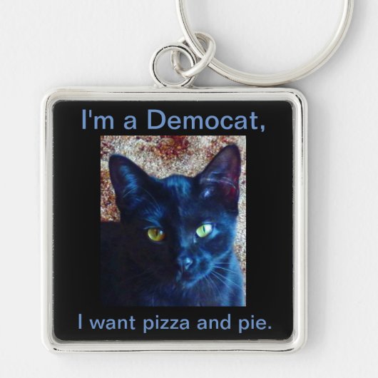 Lil Blackie Democat Keychain キーホルダー (正面)